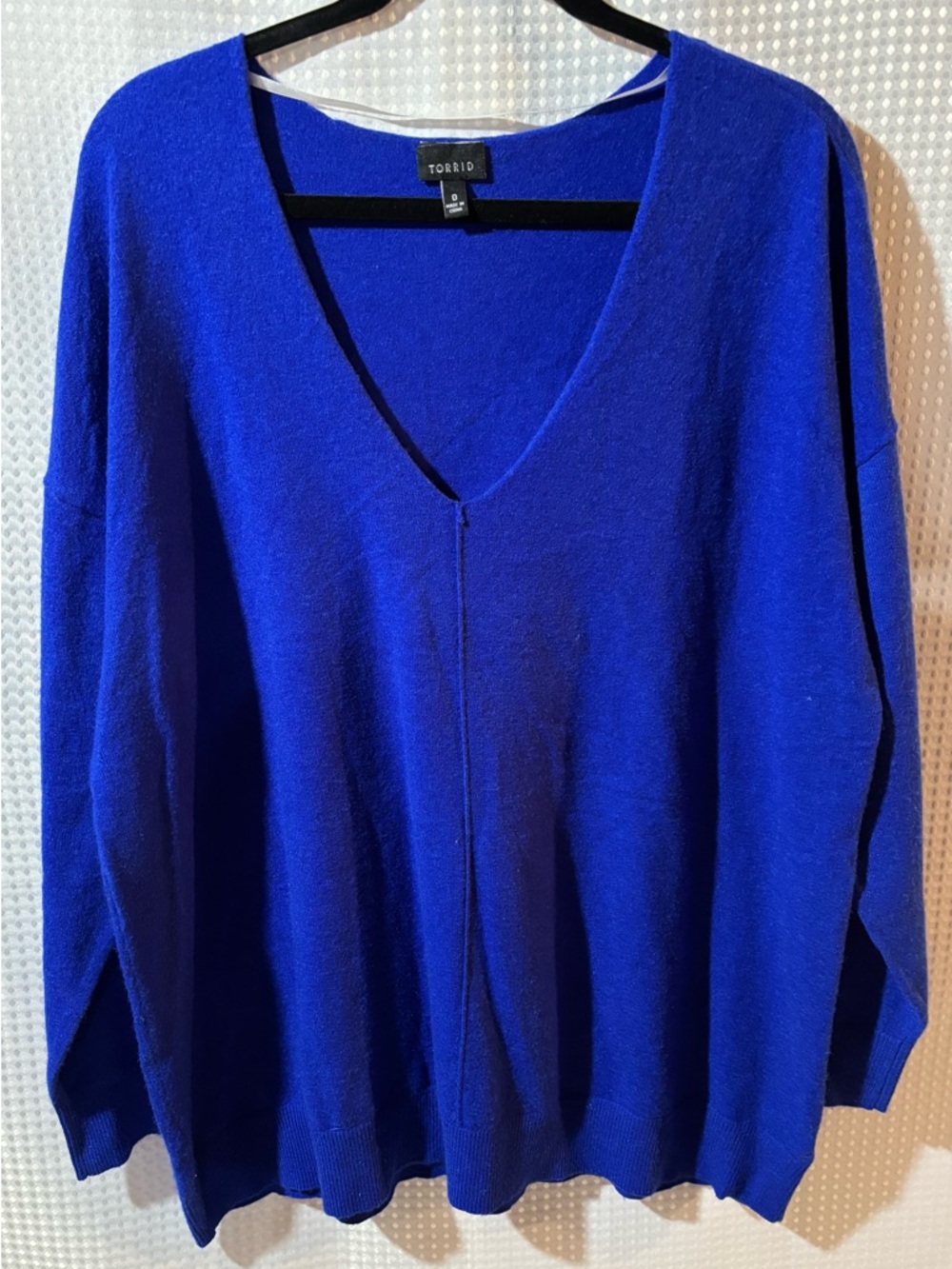 Torrid 0 / L Royal Blue V‑Neck Women's Sweater